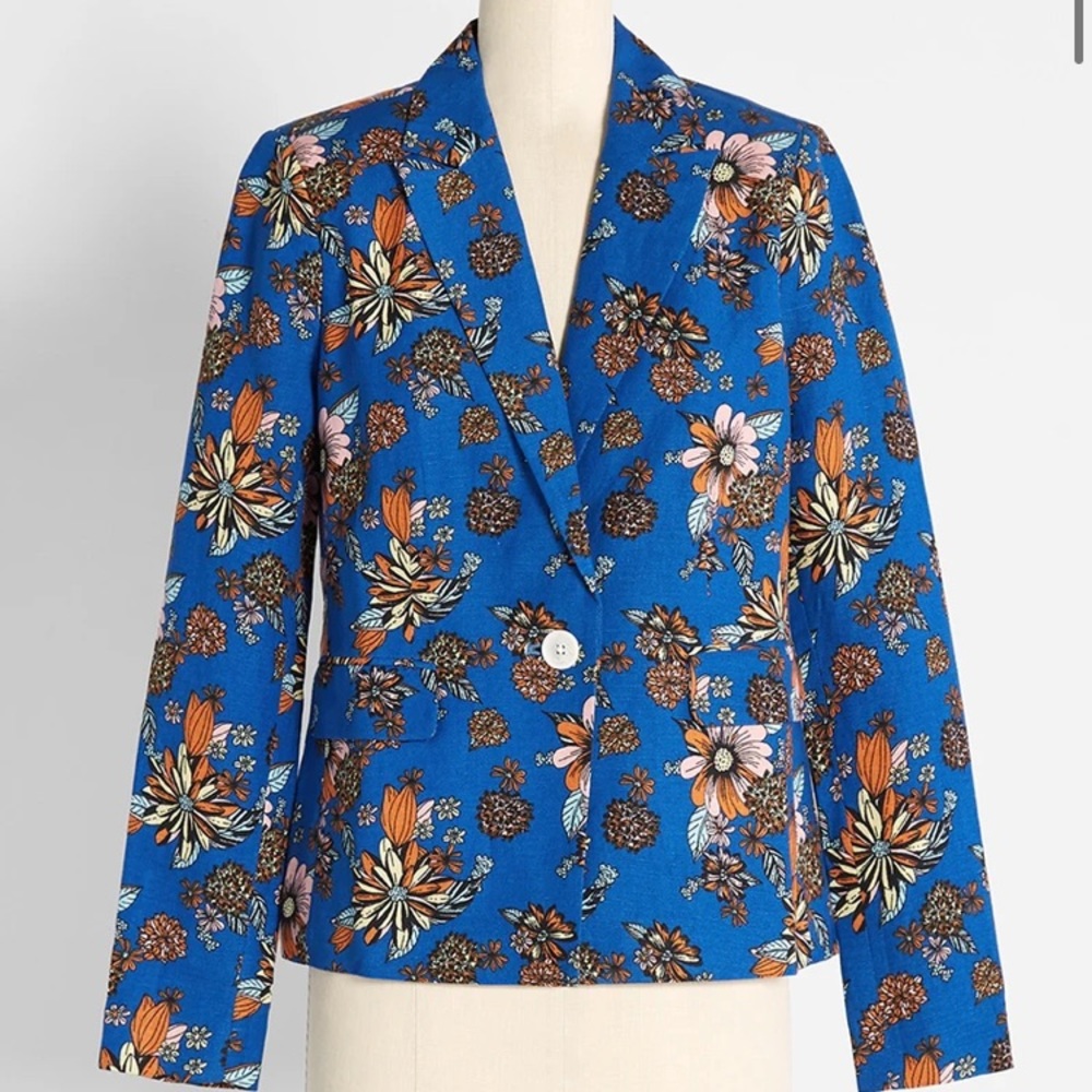 Modcloth 70s floral Blazer